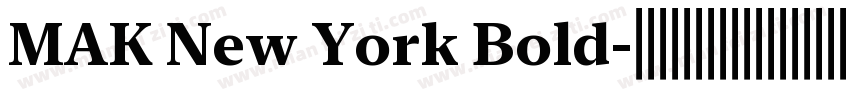 MAK New York Bold字体转换